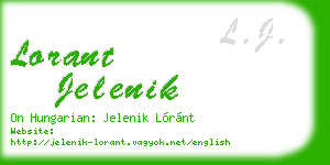 lorant jelenik business card